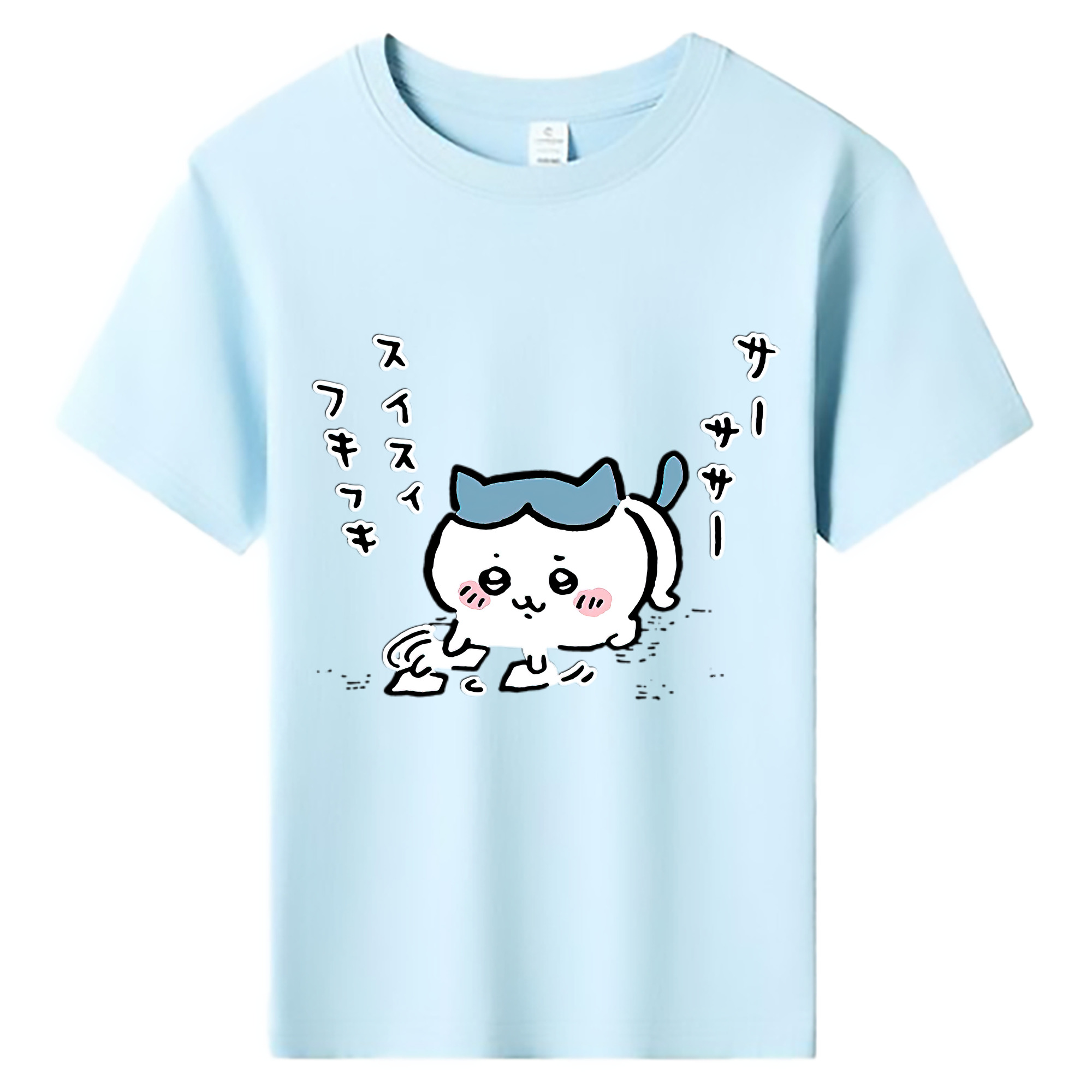 （画像用） ちいかわ ハチワレ Chii-kawa hachiware 綿100％キッズTシャツ（フロントプリント）